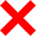 con marker, red x